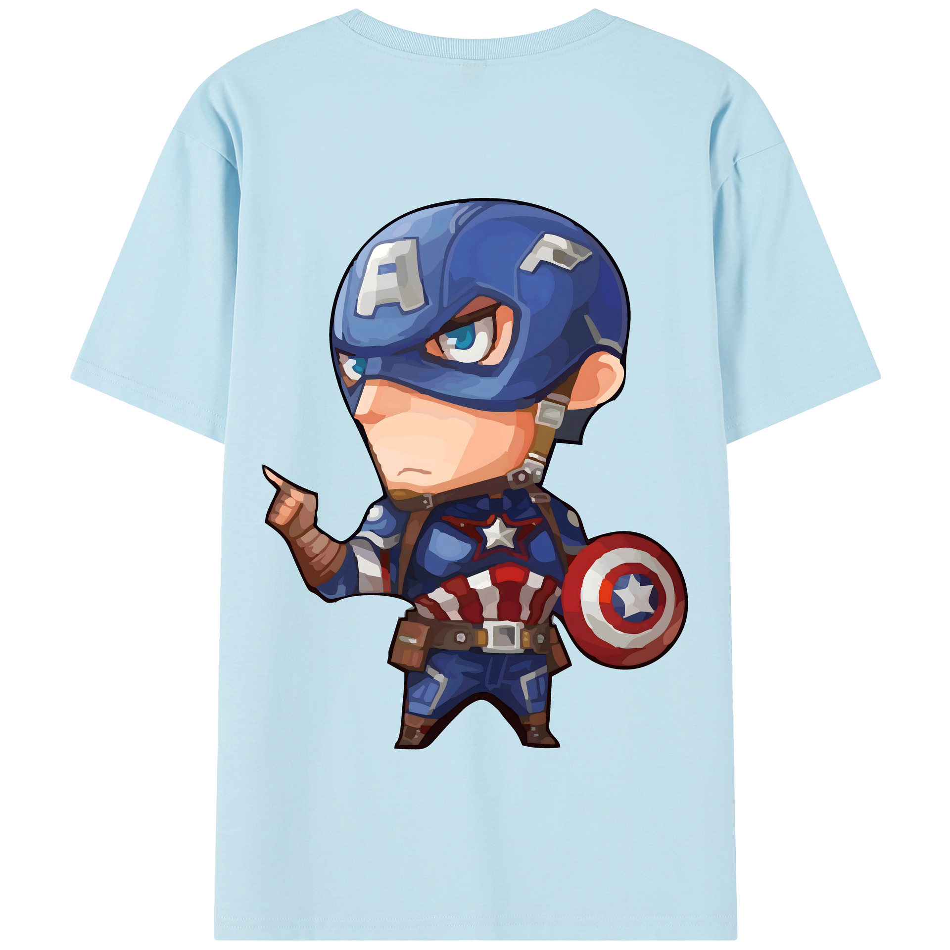 （画像用） アベンジャーズ The Avengers 綿100％半袖Tシャツ（背面プリント）